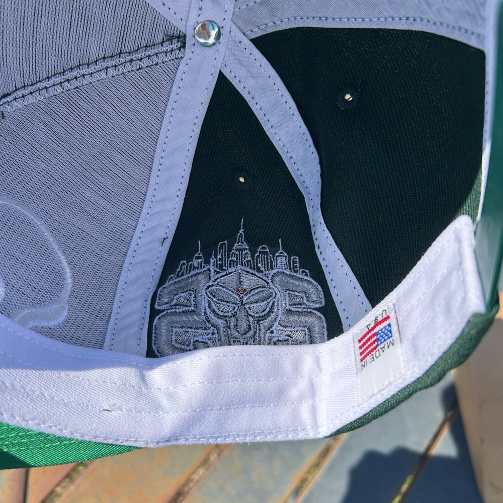 MF DOOM “THROW 25” Green Flat Brim Snapback Hat Embroidered Hip-Hop Cap - Picture 11 of 16